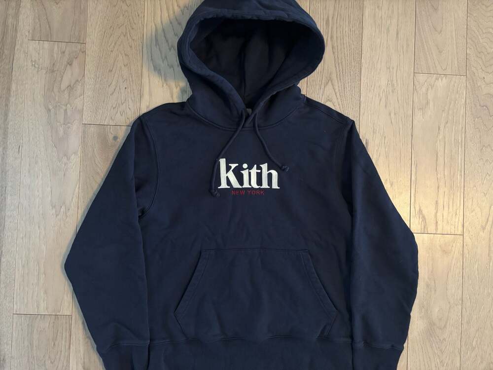 Kith New York Logo Hoodie Navy XL